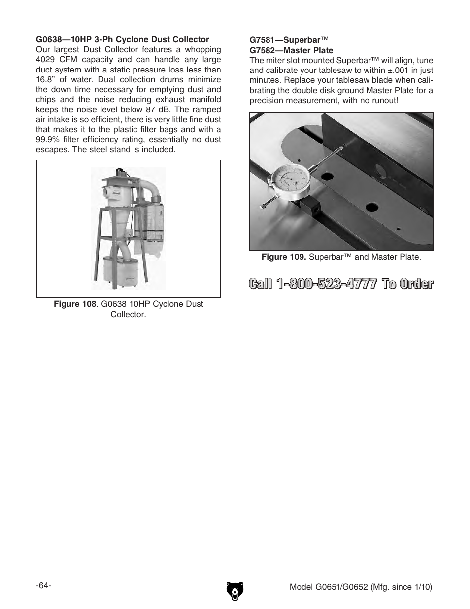 Grizzly G0651 User Manual | Page 66 / 104