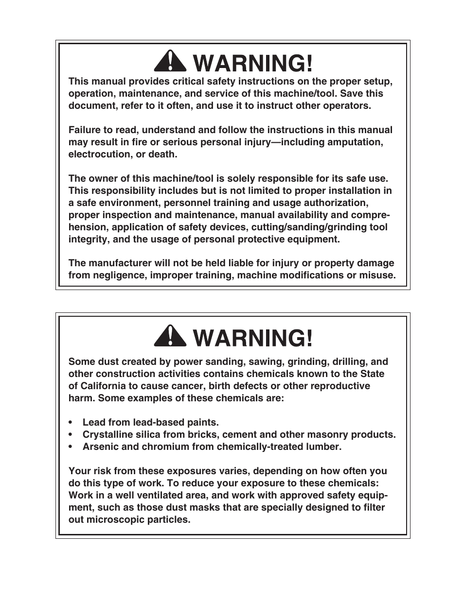 Grizzly 10" x 22" Benchtop Lathe G0602 User Manual | Page 2 / 96