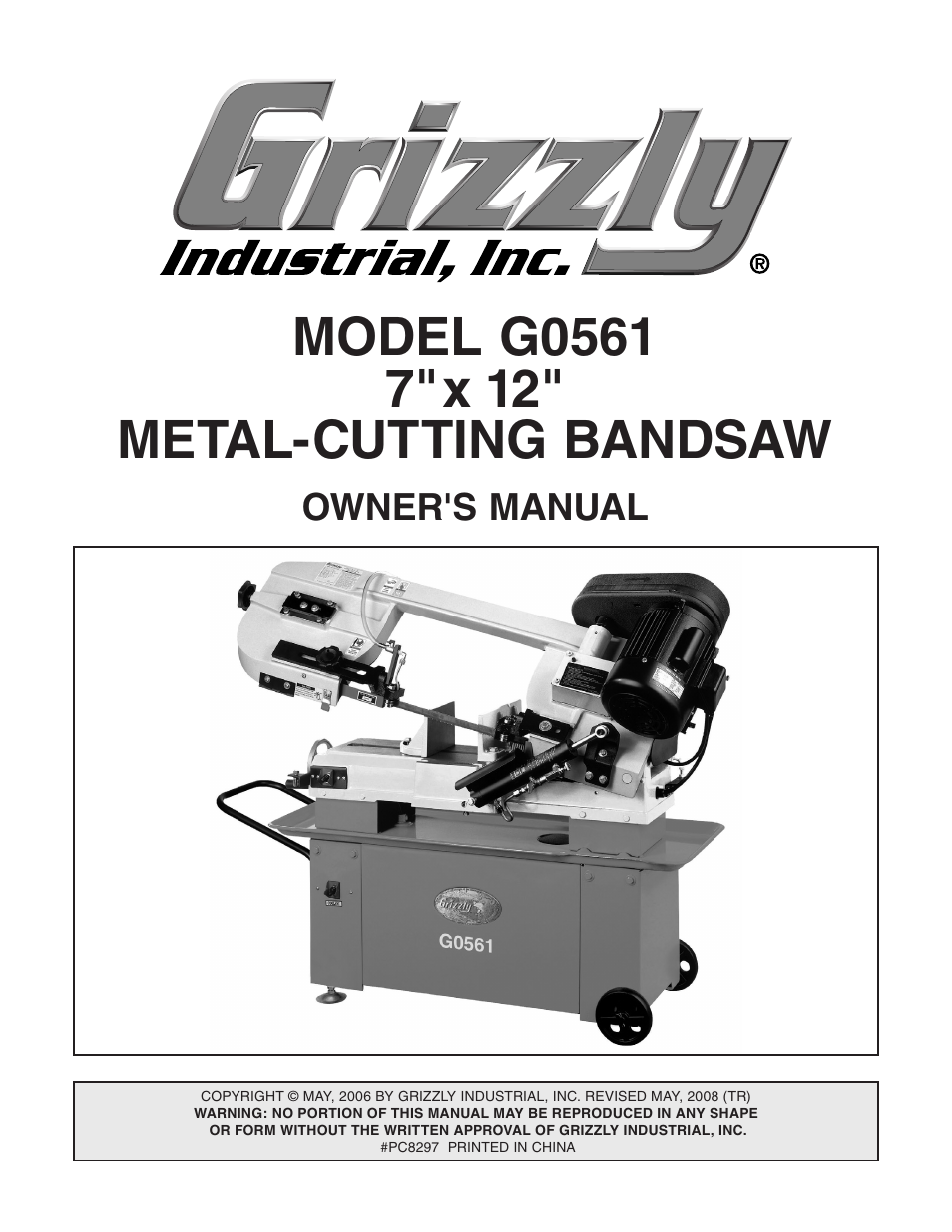 Grizzly G0561 User Manual | 52 pages