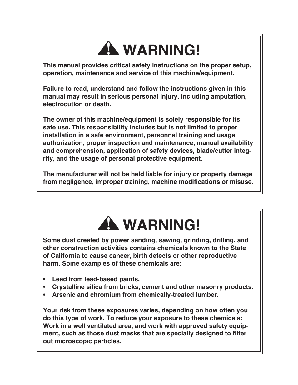 Grizzly G0561 User Manual | Page 2 / 52