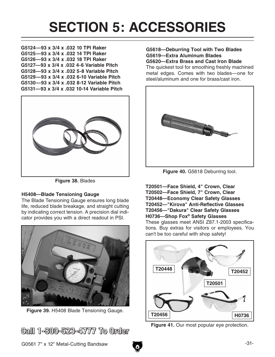 Grizzly G0561 User Manual | Page 33 / 52