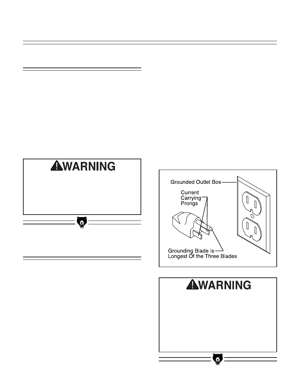 110v operation, Grounding | Grizzly G1017 User Manual | Page 6 / 22