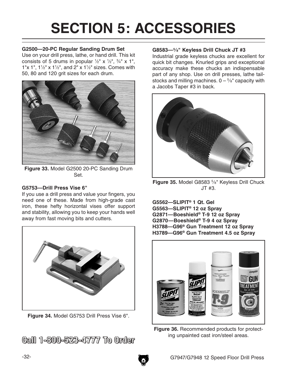 Grizzly G7947 User Manual | Page 34 / 56