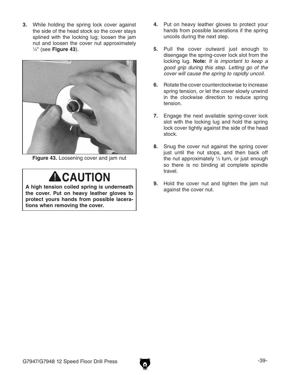 Grizzly G7947 User Manual | Page 41 / 56