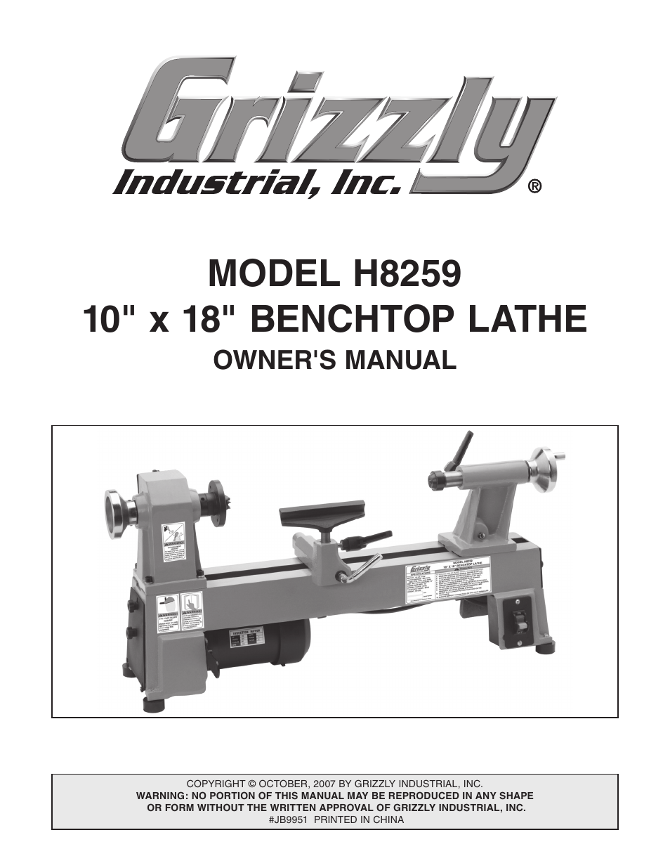 Grizzly H8259 User Manual | 36 pages