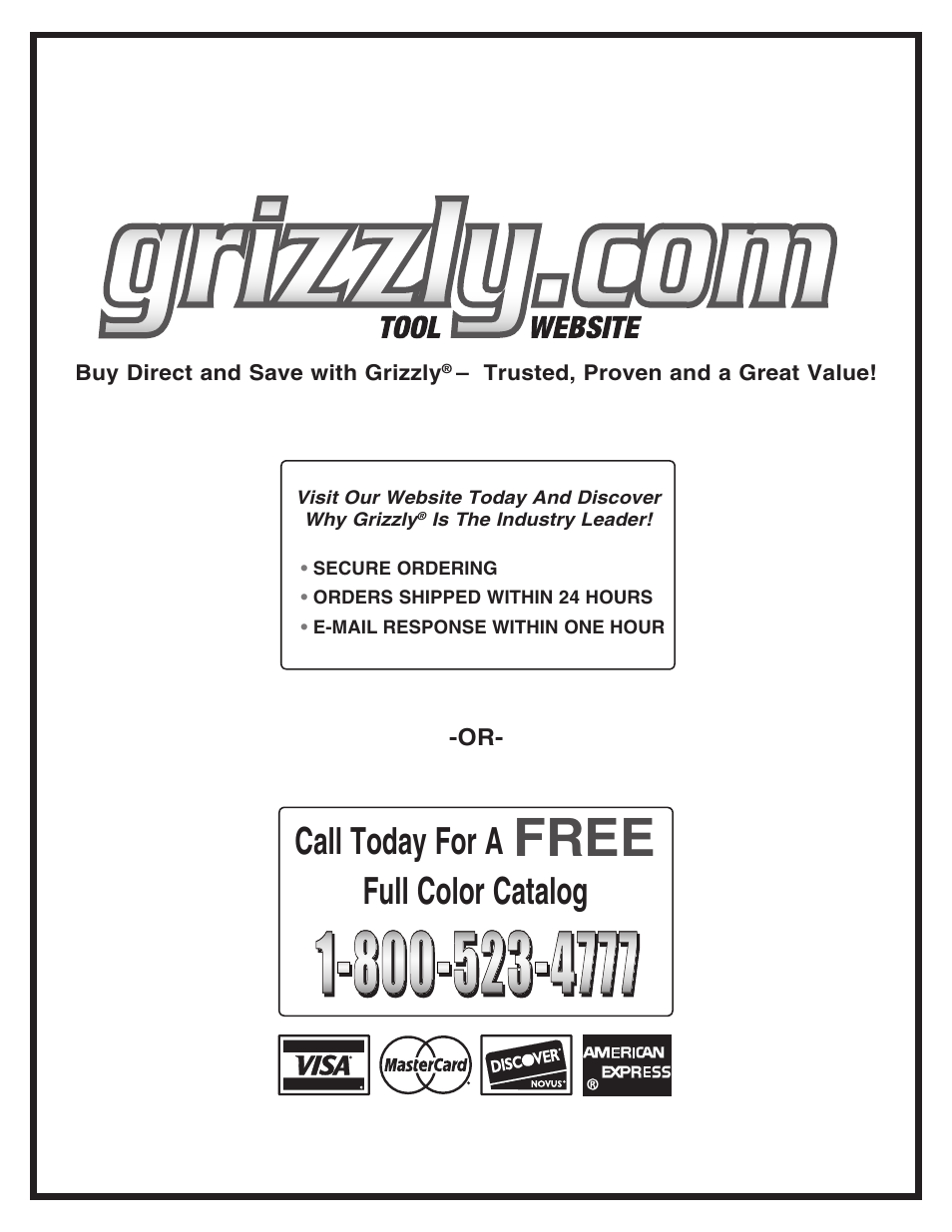 Grizzly H8259 User Manual | Page 36 / 36