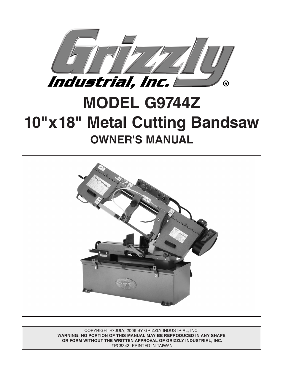 Grizzly G9744Z User Manual | 52 pages