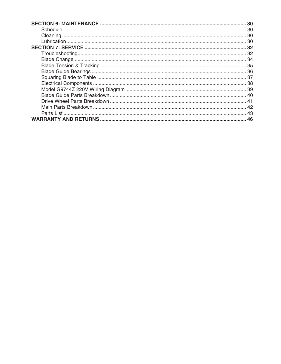 Grizzly G9744Z User Manual | Page 4 / 52