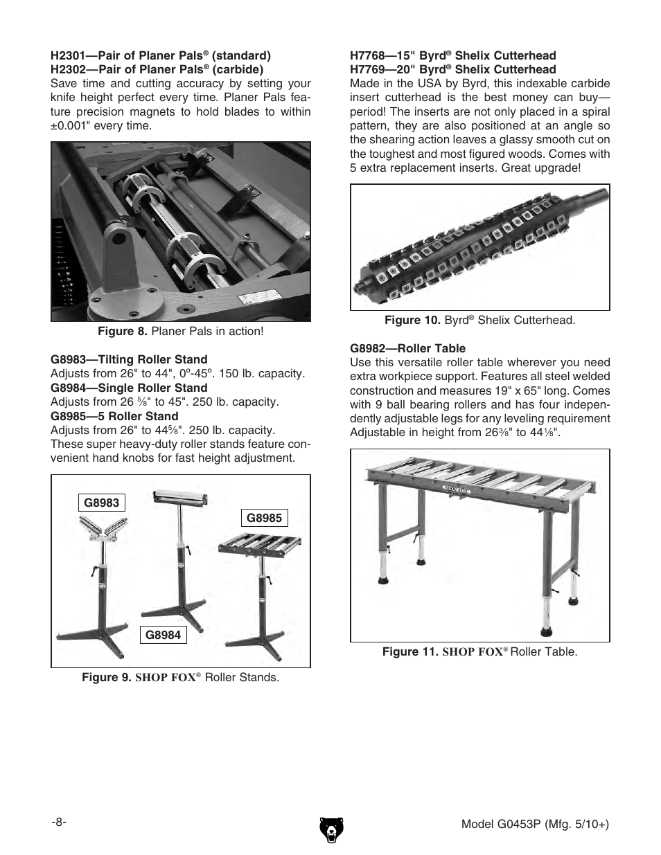 Grizzly POLAR BEAR G0453P User Manual | Page 8 / 76