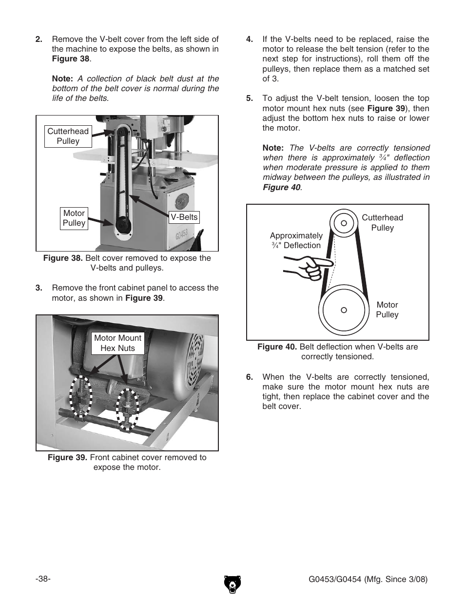 Grizzly MOBILE PLANERS G0453 User Manual | Page 40 / 72