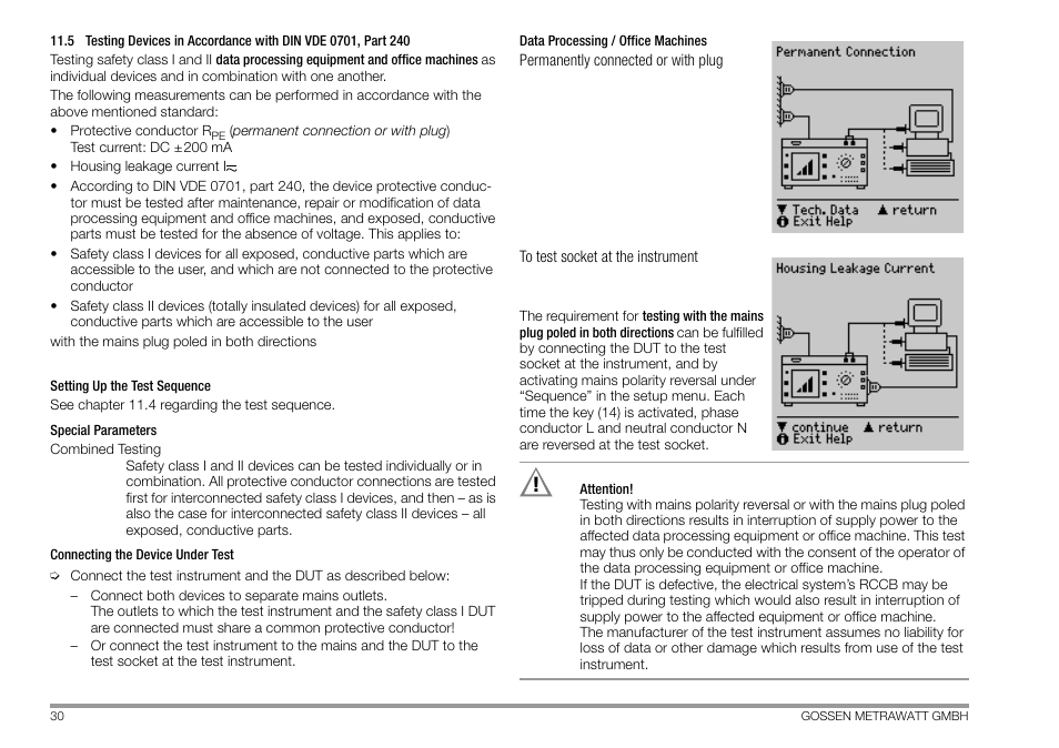 Gossen MetraWatt 702 User Manual | Page 30 / 48