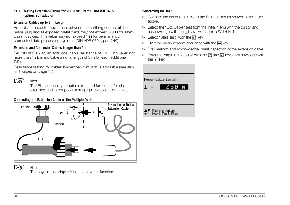 Gossen MetraWatt 702 User Manual | Page 34 / 48