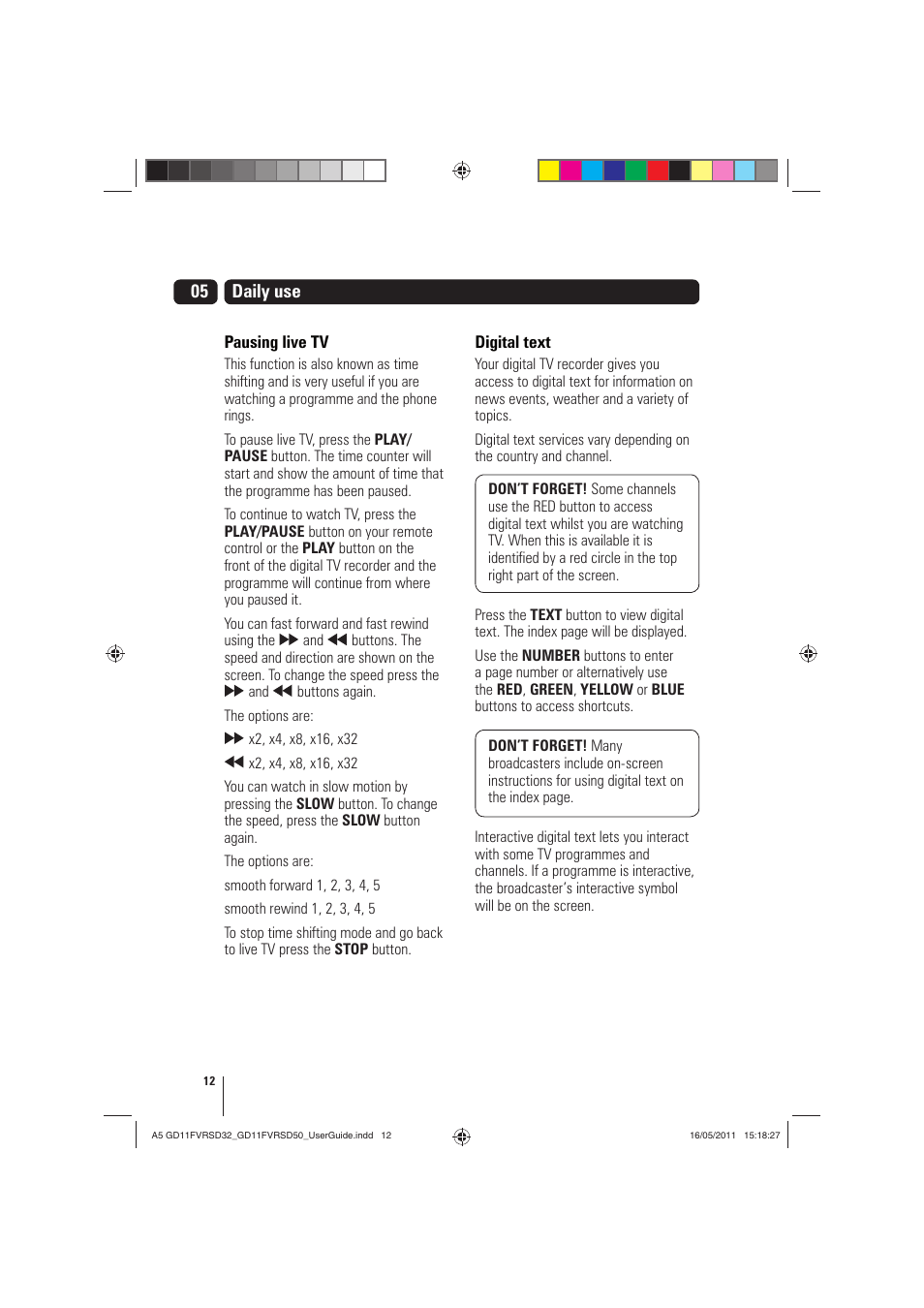 Goodmans GD11FVRSD32 User Manual | Page 12 / 32