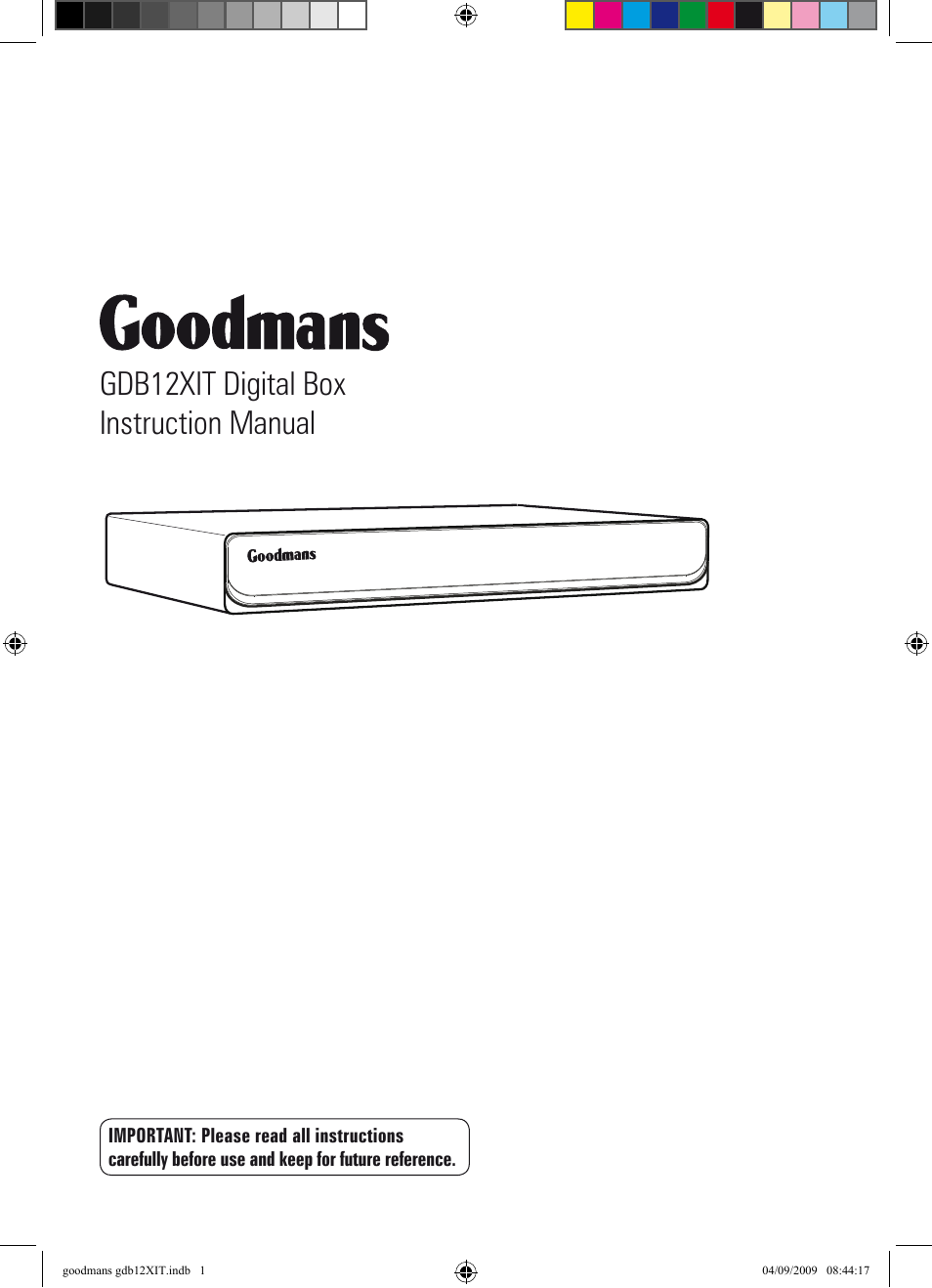 Goodmans GDB12XIT User Manual | 24 pages