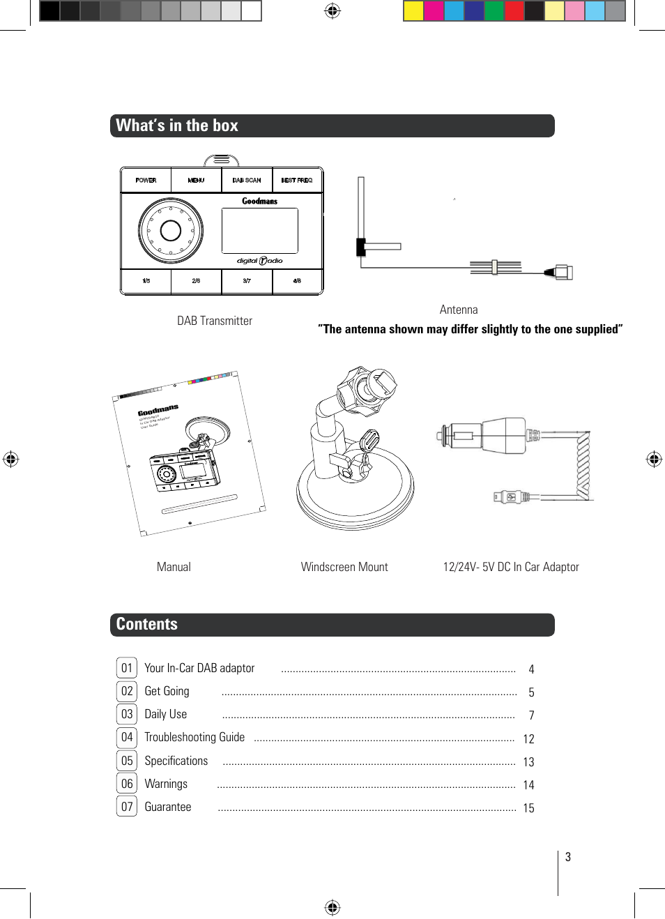 Goodmans GFMTDAB10 User Manual | Page 3 / 16