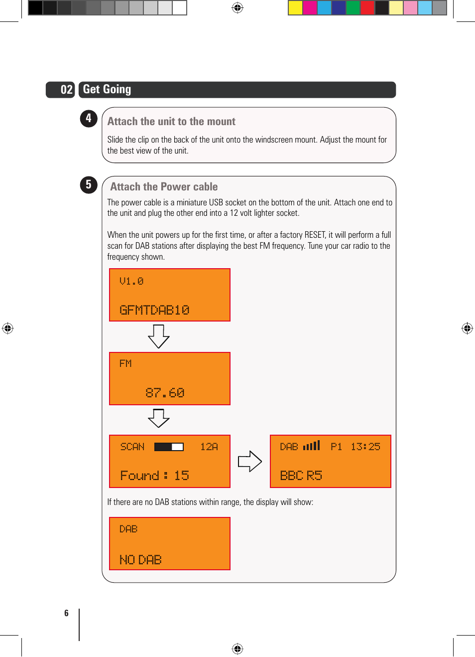 Gfmtdab10, Found : 15, Bbc r5 | No dab | Goodmans GFMTDAB10 User Manual | Page 6 / 16