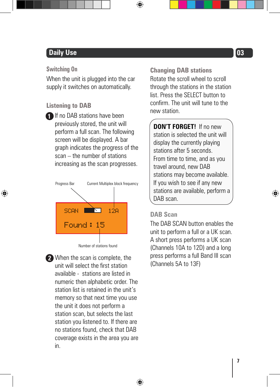 Found : 15 | Goodmans GFMTDAB10 User Manual | Page 7 / 16
