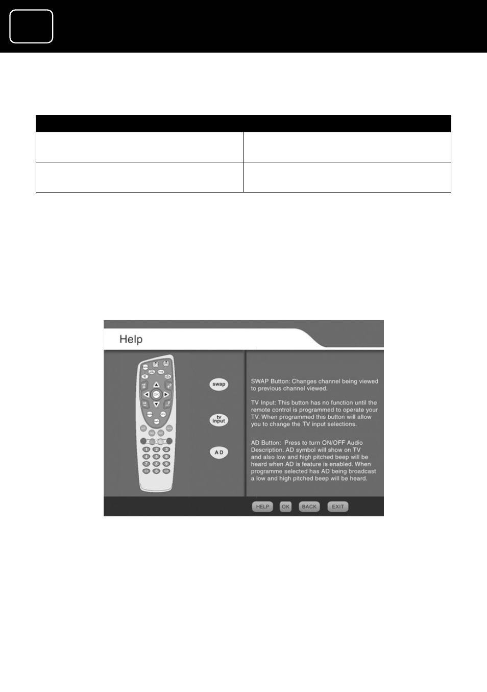 How to select tv or radio, Adr10 digital tv receiver, Gdr10 digital tv receiver | The on-screen help pages | Goodmans GDR10 User Manual | Page 32 / 76