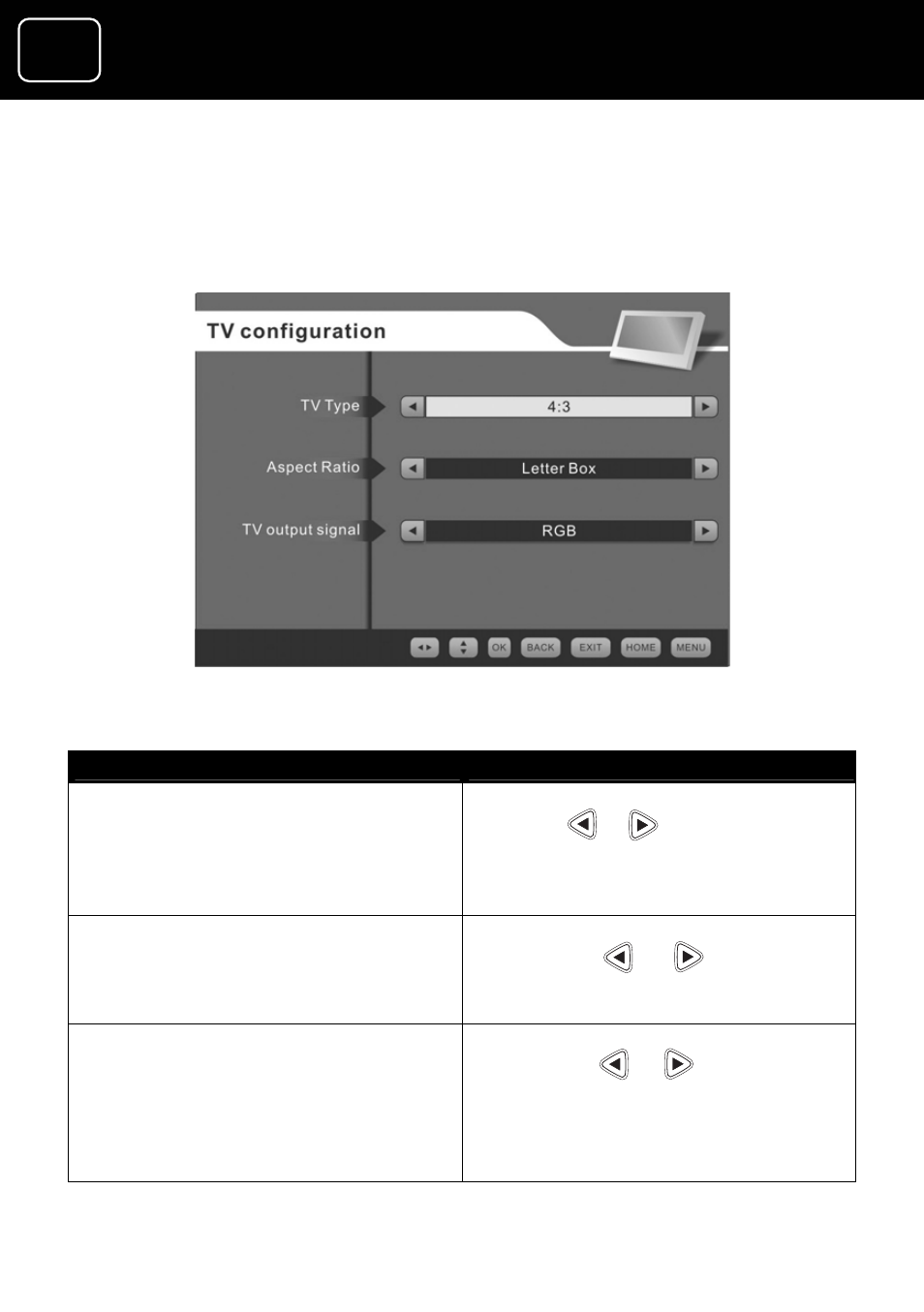 The tv configuration menu, Adr10 digital tv receiver, Gdr10 digital tv receiver | Goodmans GDR10 User Manual | Page 58 / 76