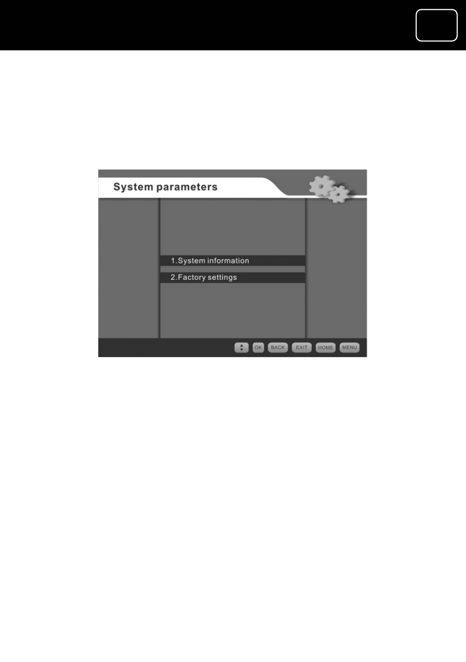 The system parameters menu, Adr10 set top box, Adr10 digital tv receiver | Gdr10 digital tv receiver | Goodmans GDR10 User Manual | Page 61 / 76