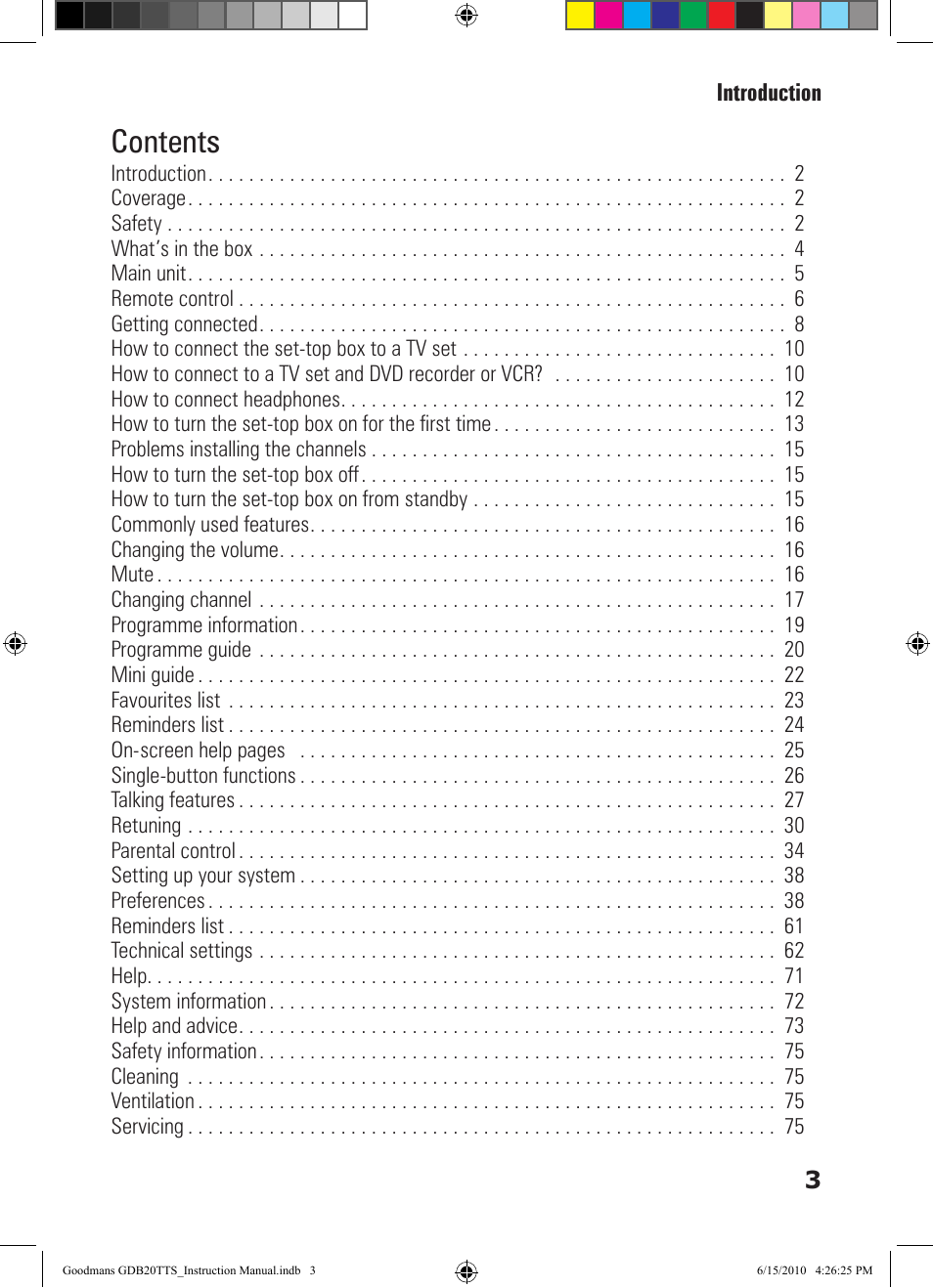 Goodmans GDB20TTS User Manual | Page 3 / 76