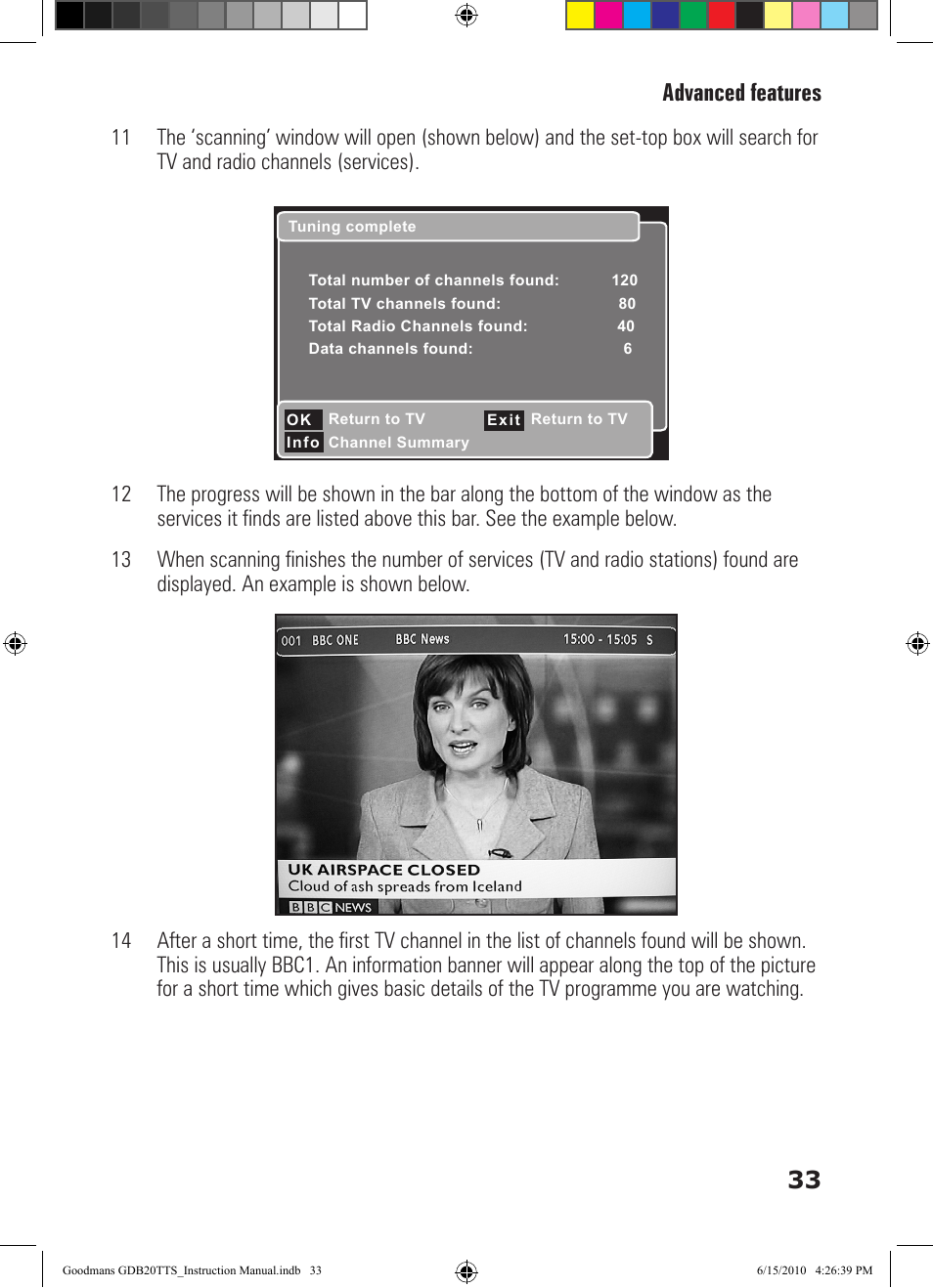 33 advanced features | Goodmans GDB20TTS User Manual | Page 33 / 76
