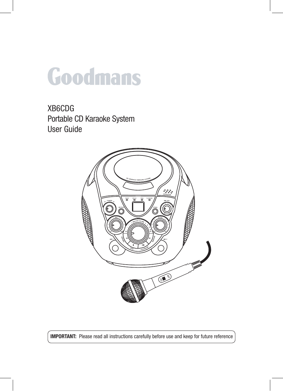 Goodmans XB6CDG User Manual | 20 pages