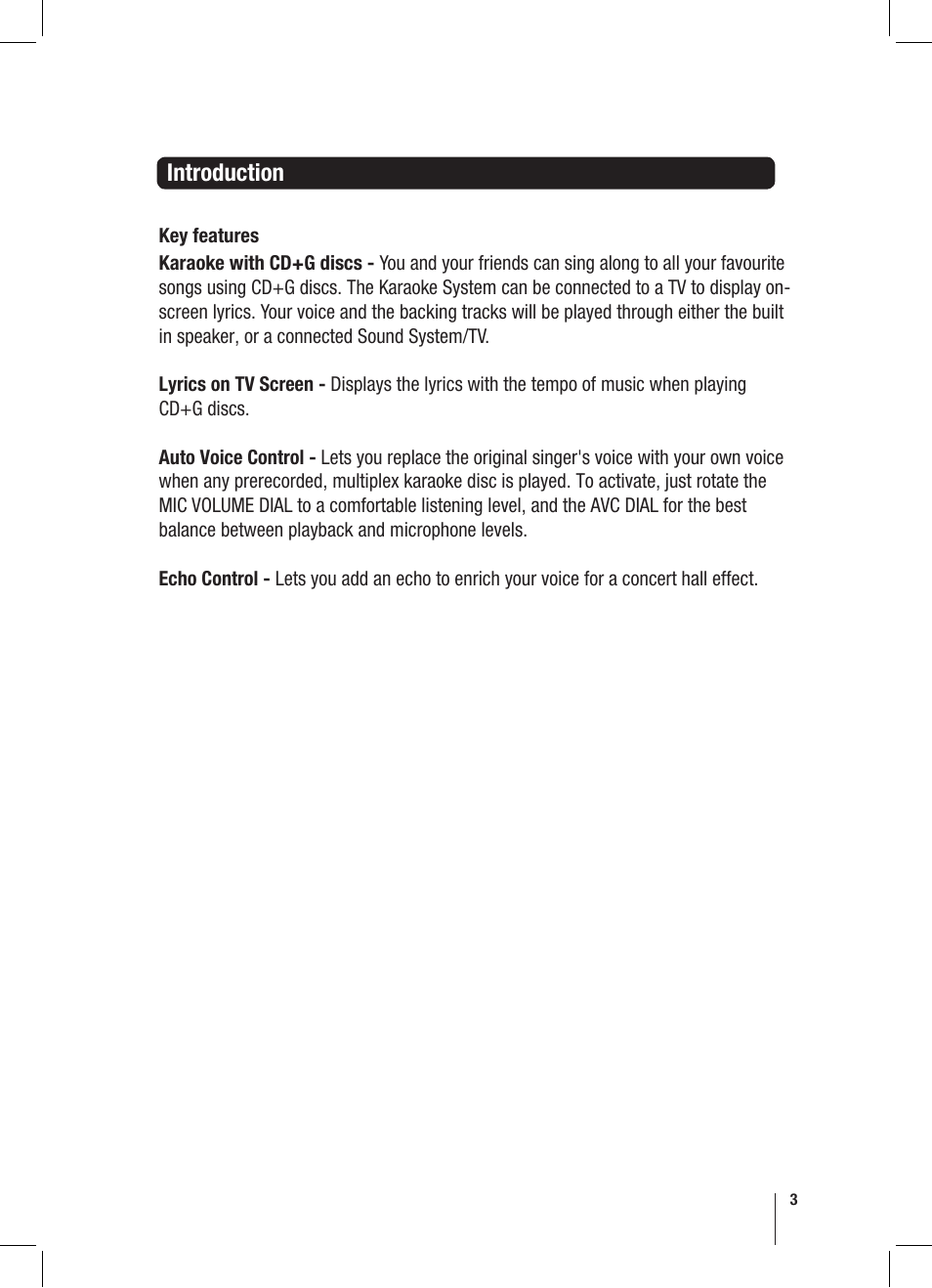 Introduction | Goodmans XB6CDG User Manual | Page 3 / 20