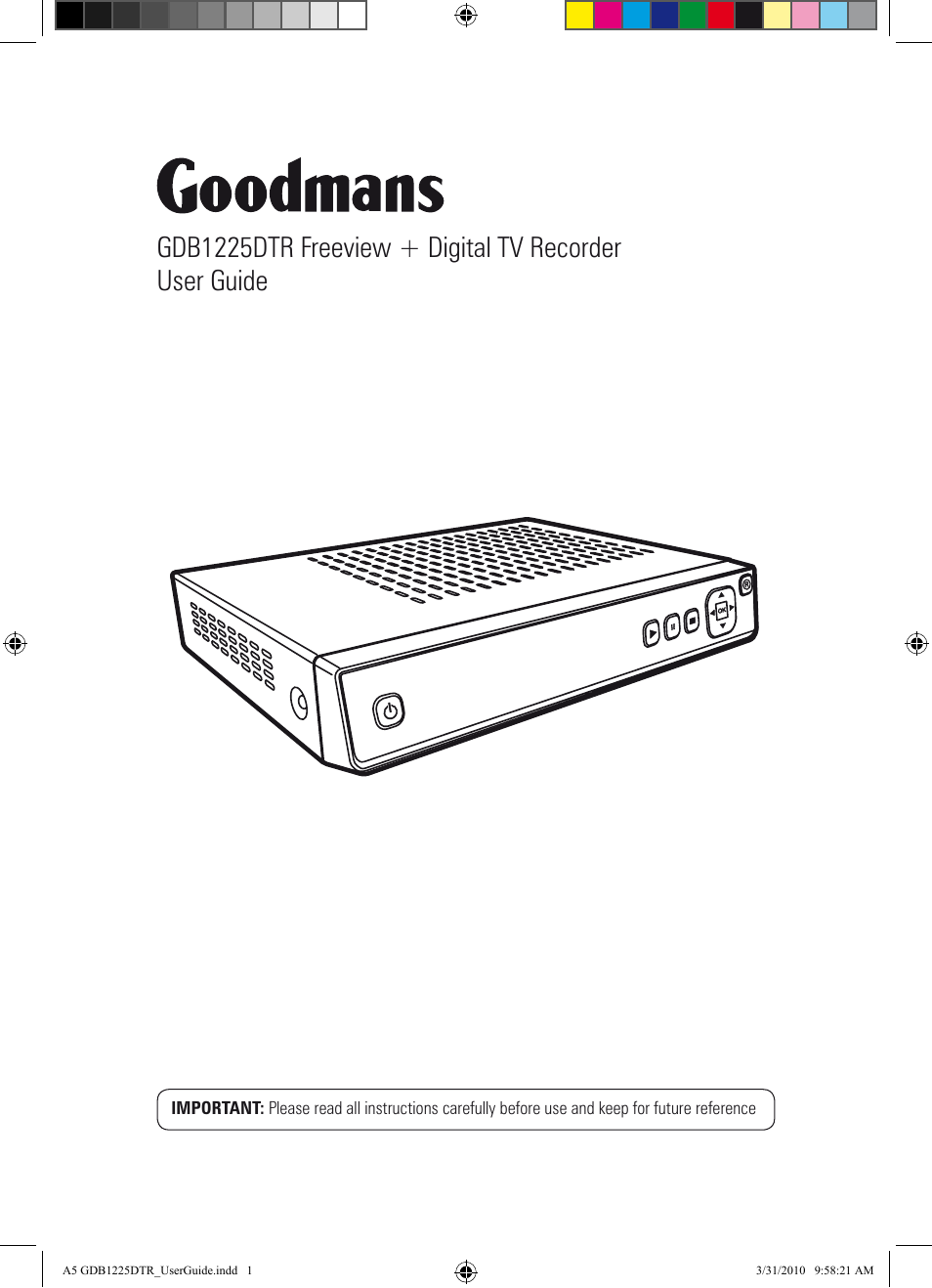 Goodmans GDB1225DTR User Manual | 32 pages