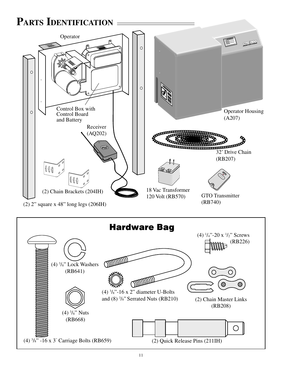 Arts, Dentification | GTO SL-1000B User Manual | Page 13 / 43