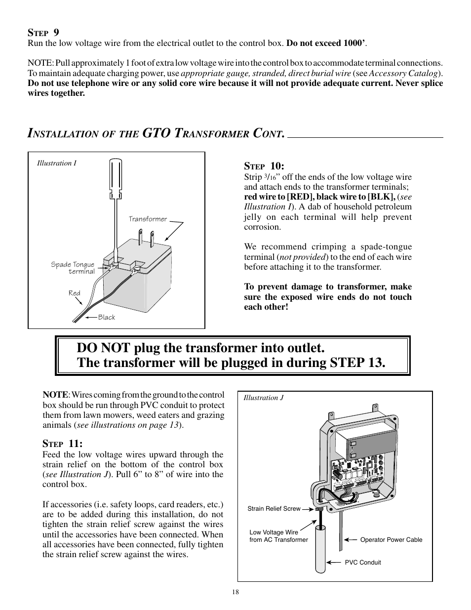 Gto t, Nstallation, Ransformer | Strip | GTO SL-1000B User Manual | Page 20 / 43