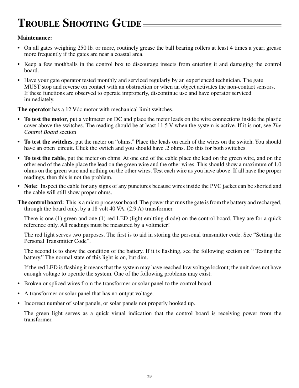 Rouble, Hooting, Uide | GTO SL-1000B User Manual | Page 31 / 43