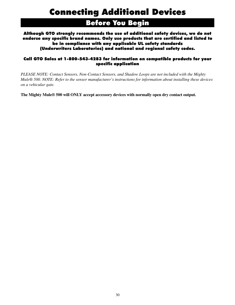 Connecting additional devices, Before you begin | GTO UL325 SERIES User Manual | Page 33 / 43