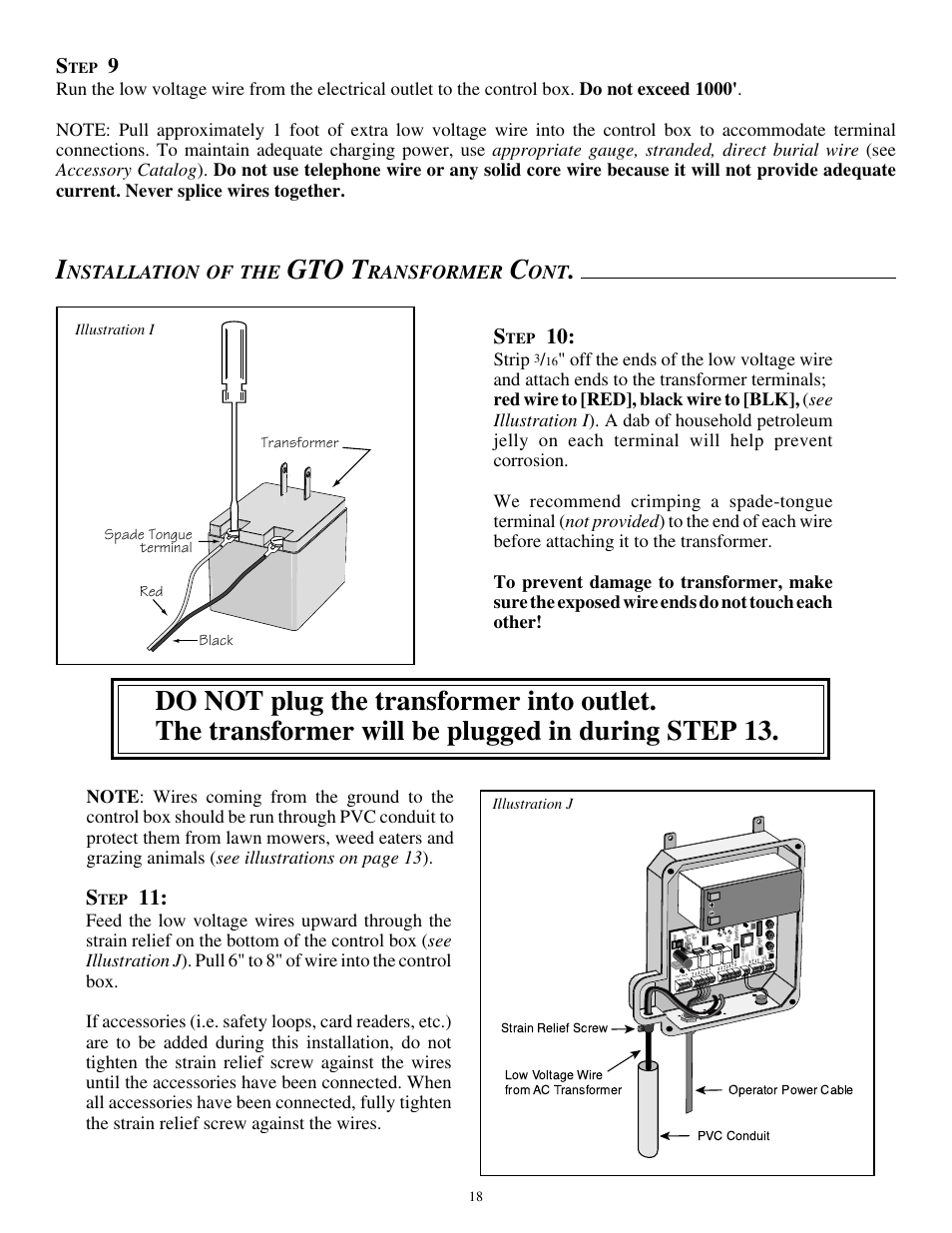 Gto t, Nstallation, Ransformer | Strip | GTO SL-1000 User Manual | Page 21 / 44