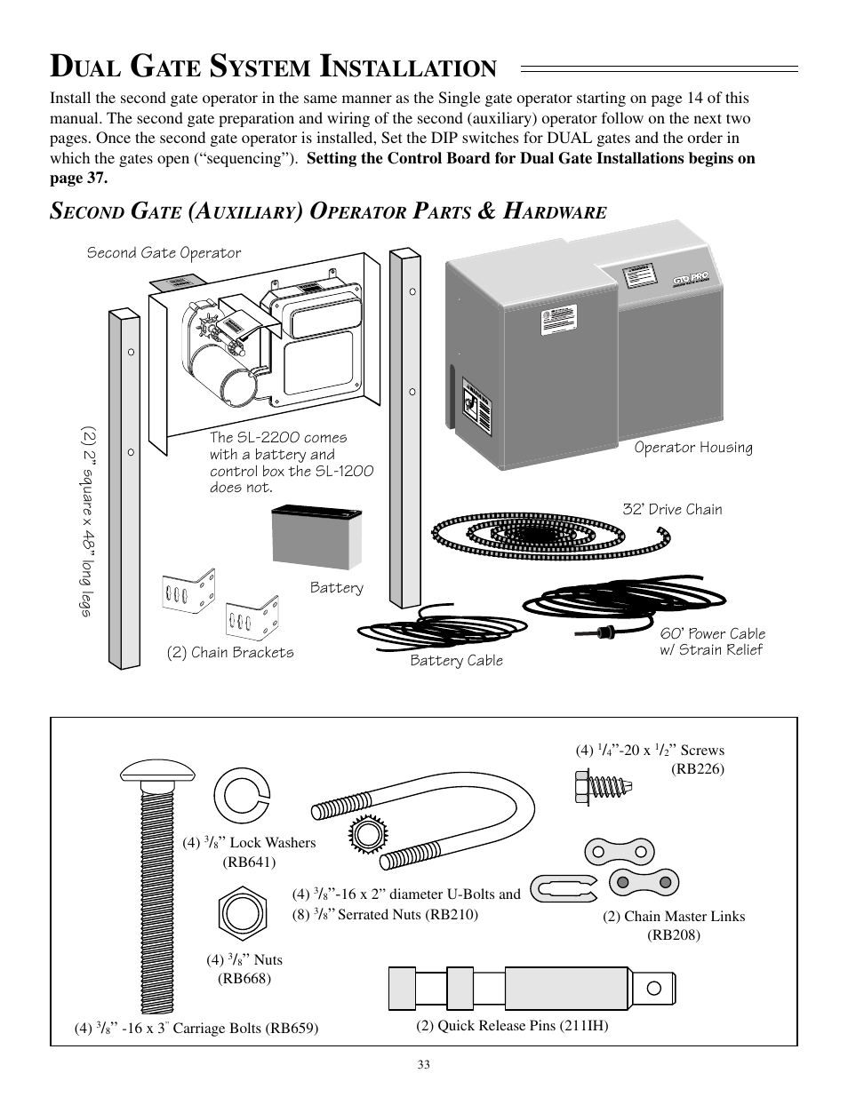 Ystem, Nstallation | GTO SL-1000 User Manual | Page 36 / 44