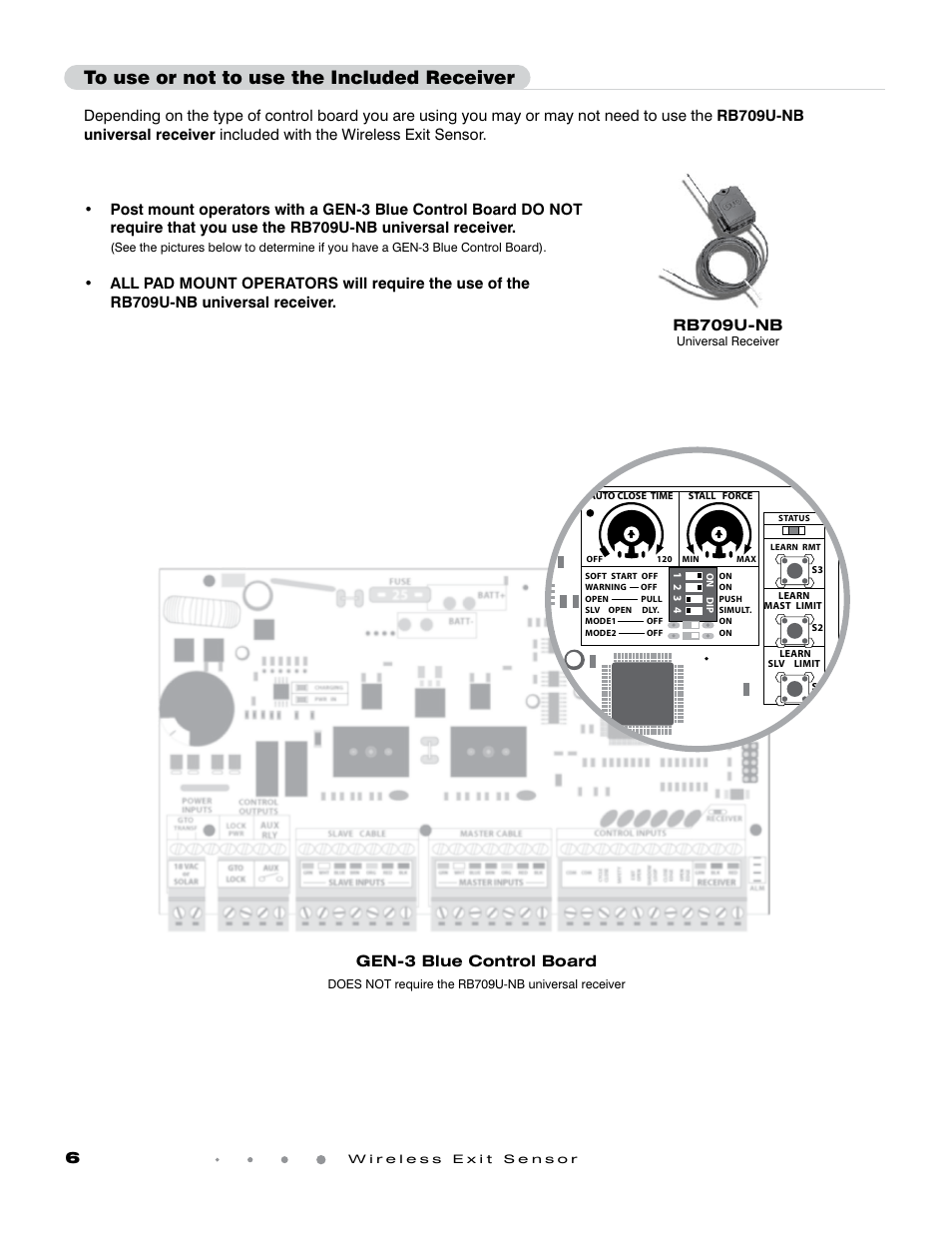 GTO Wireless Exit Sensors GTO User Manual | Page 6 / 9