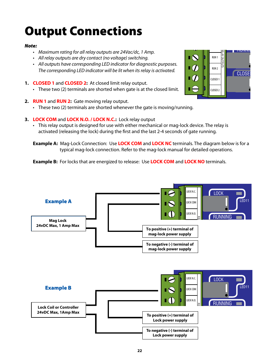 Output connections | GTO GP-SW050 User Manual | Page 25 / 37