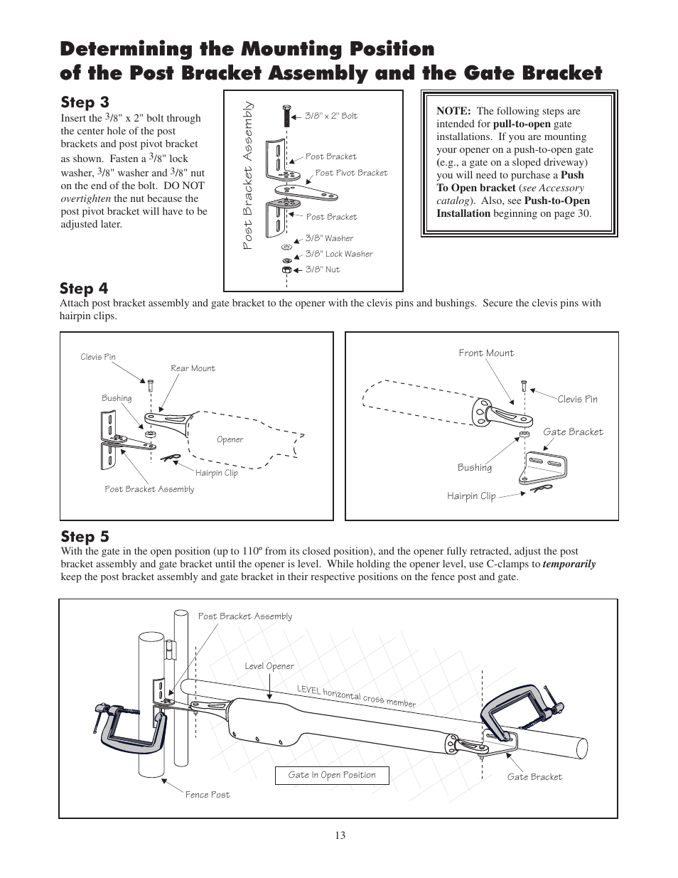 Step 5, Step 3, Step 4 | GTO 2502 User Manual | Page 17 / 44