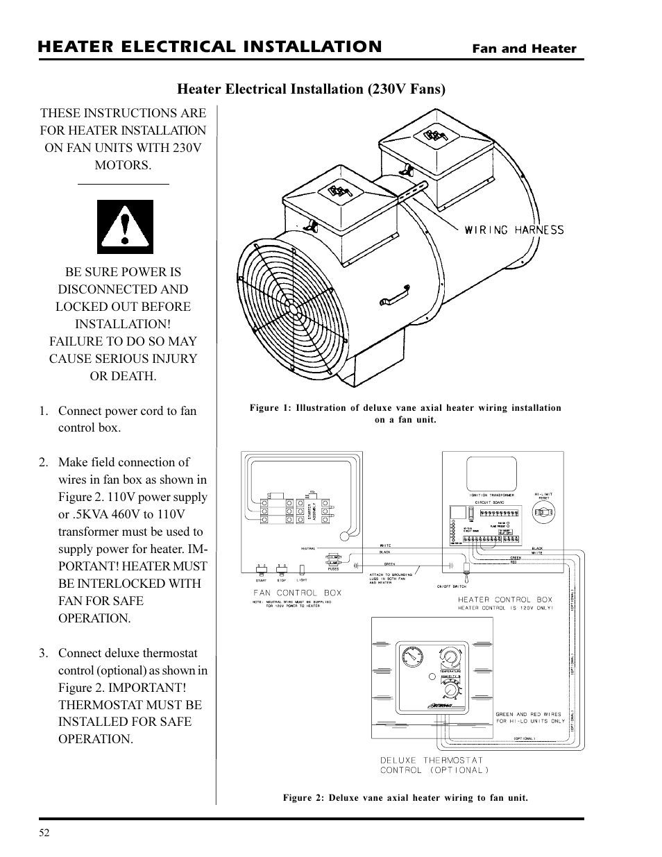 Heater electrical installation | GSI Outdoors PNEG-377 User Manual | Page 52 / 98