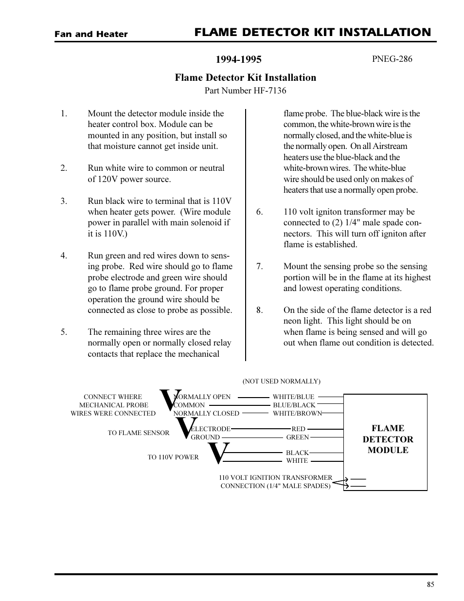 Flame detector kit installation | GSI Outdoors PNEG-377 User Manual | Page 85 / 98