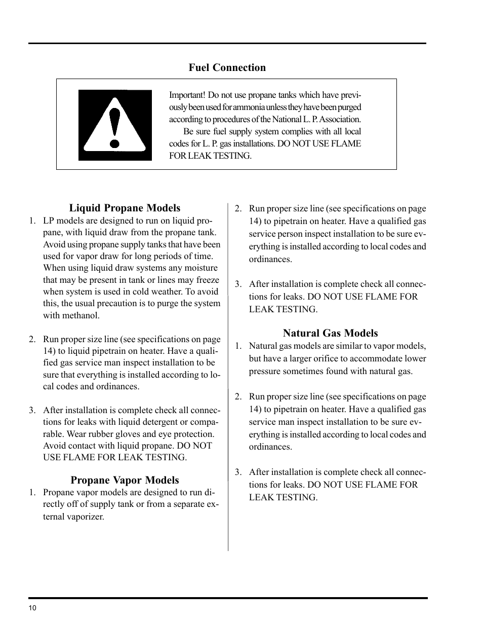 Heater installation | GSI Outdoors VLC User Manual | Page 10 / 37