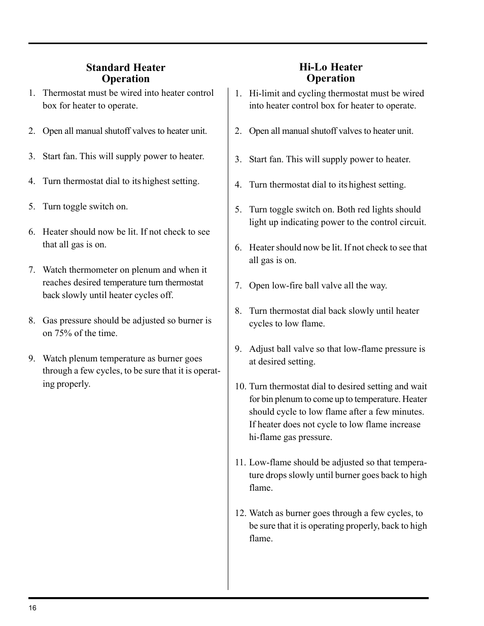 Heater operation | GSI Outdoors VLC User Manual | Page 16 / 37