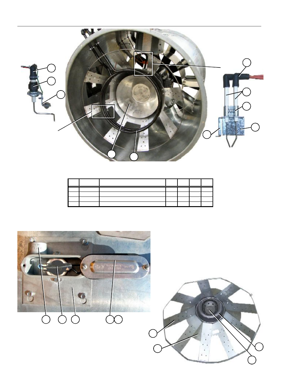 Items 9 and 10 are used in lp fan/heaters only, Burner housing high limit switch | GSI Outdoors PNEG-1447 User Manual | Page 35 / 67