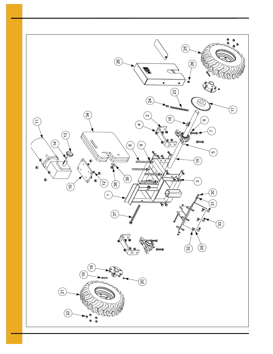 Parts list, Chapter 4 parts list, Sweep tractor parts | GSI Outdoors PNEG-1597 User Manual | Page 24 / 28