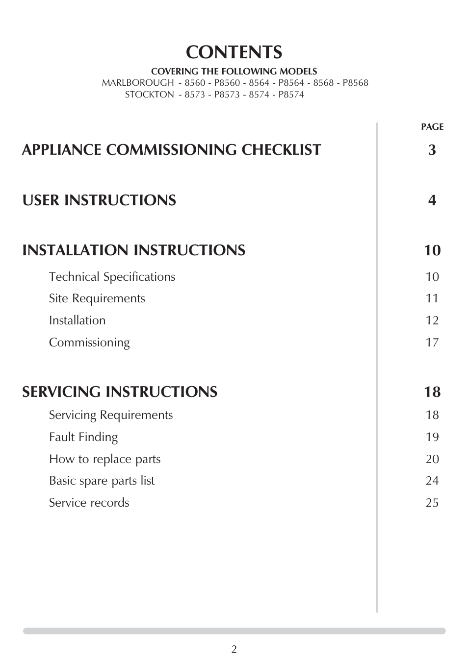 Stovax 8564 User Manual | Page 2 / 28