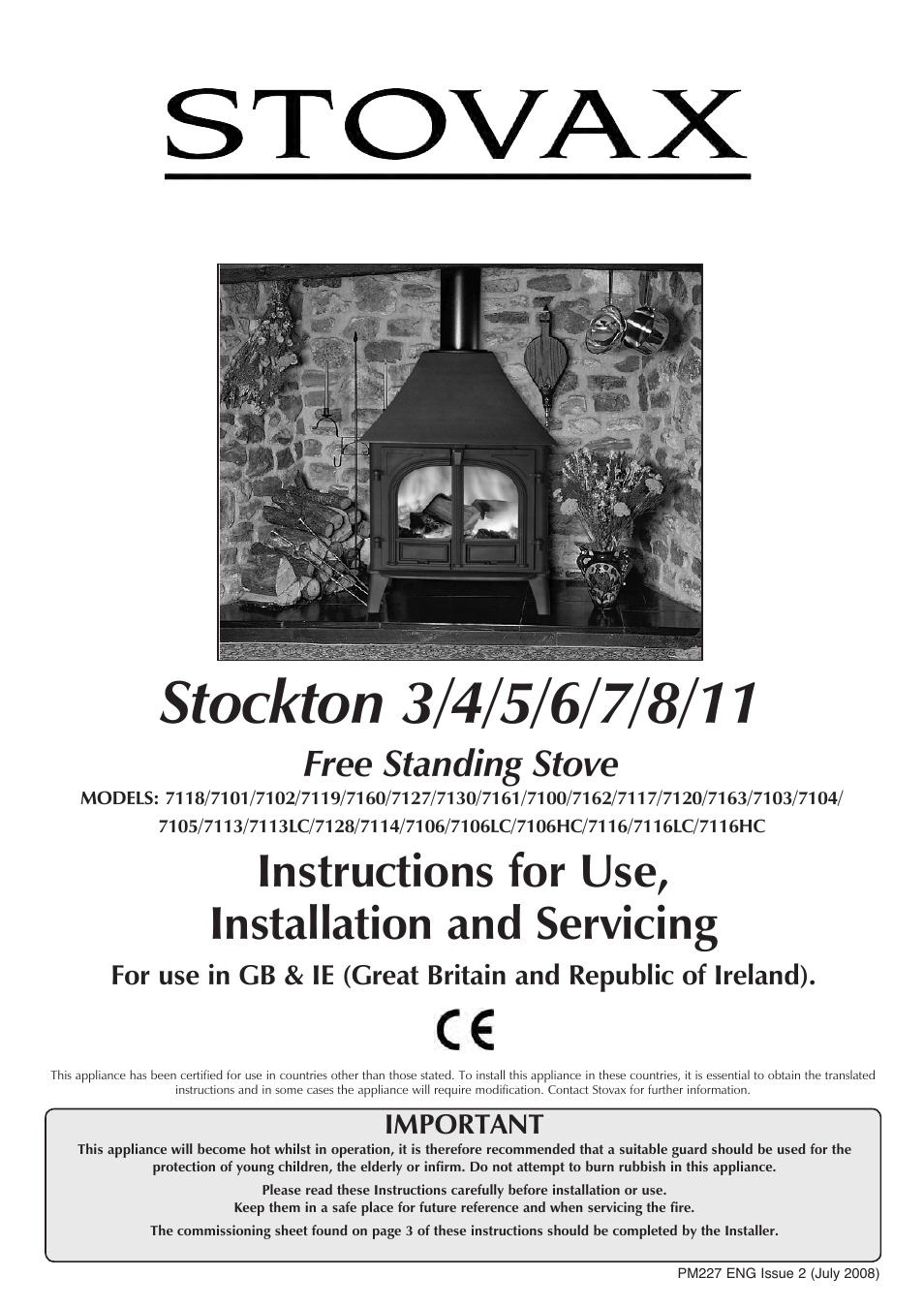 Stovax Stockton 7162 User Manual | 32 pages