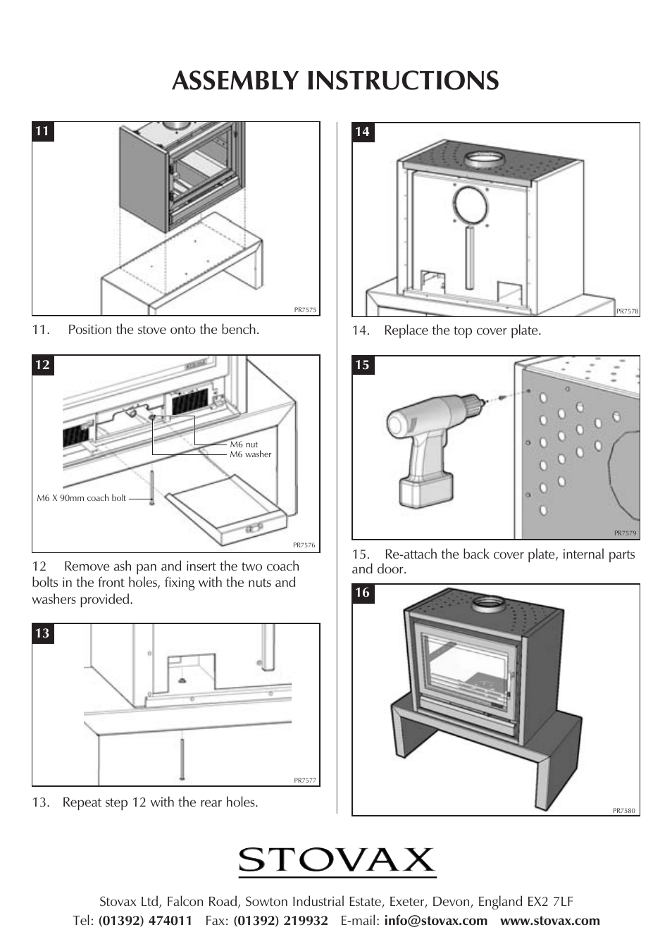 Assembly instructions | Stovax RVACB45B User Manual | Page 4 / 4