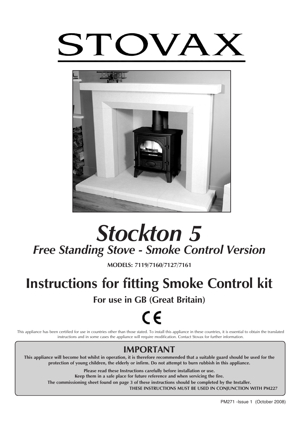 Stovax Stockton 7161 User Manual | 6 pages