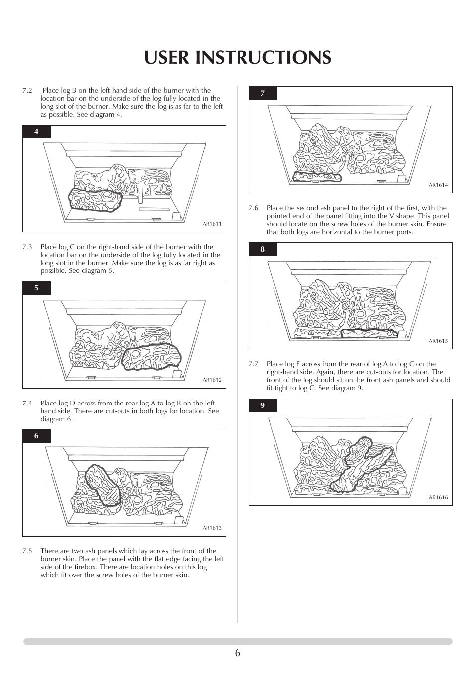 User instructions | Stovax 705088 User Manual | Page 6 / 23