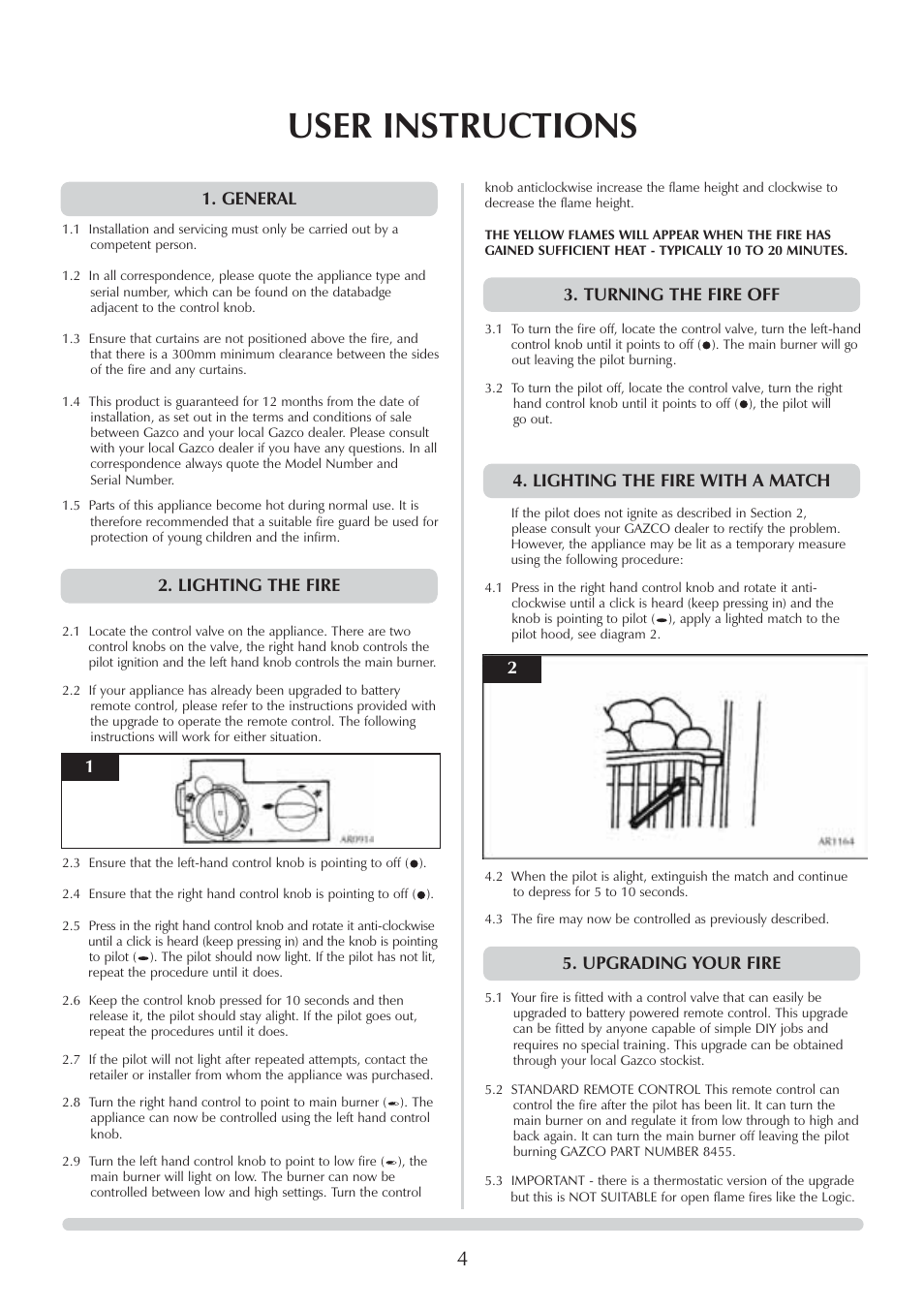 User instructions | Stovax Logic Hotbox & Convector Fire User Manual | Page 4 / 24